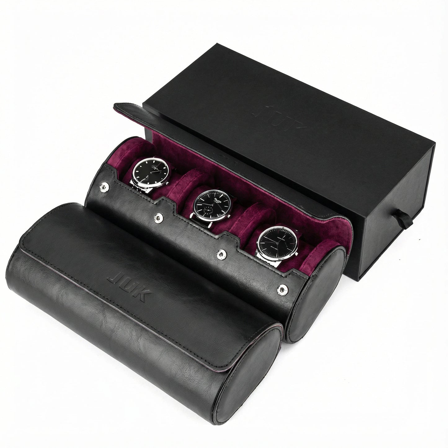 Leather Portable Watch Box - (Up to 3)