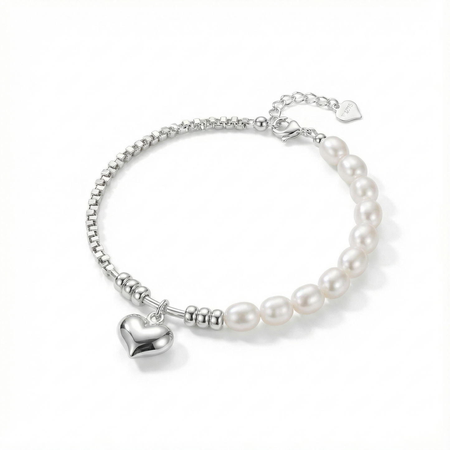 Korean Fashion Pearl Necklace - 925 Sterling Silver