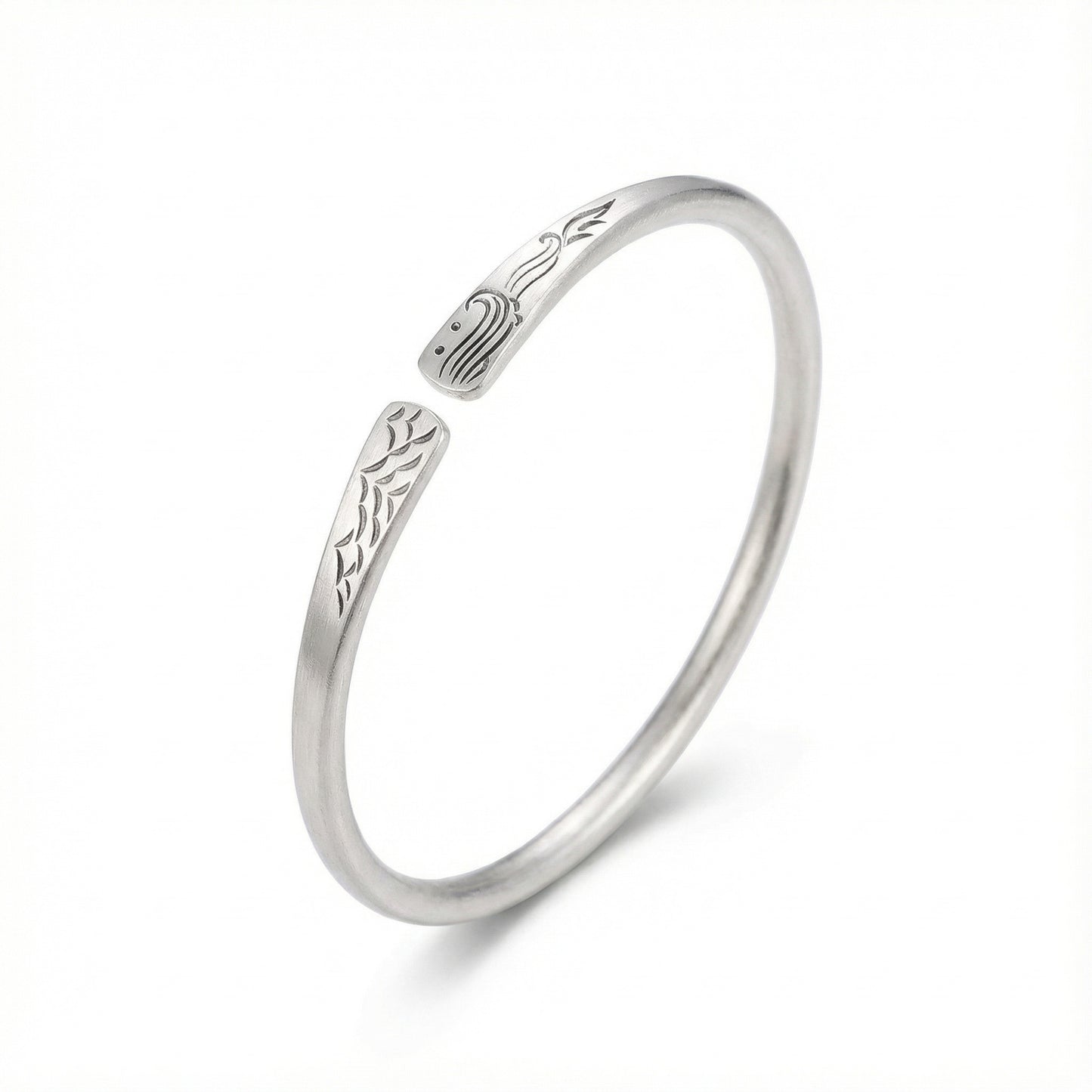 Vintage Open Bracelet - Silver Plated