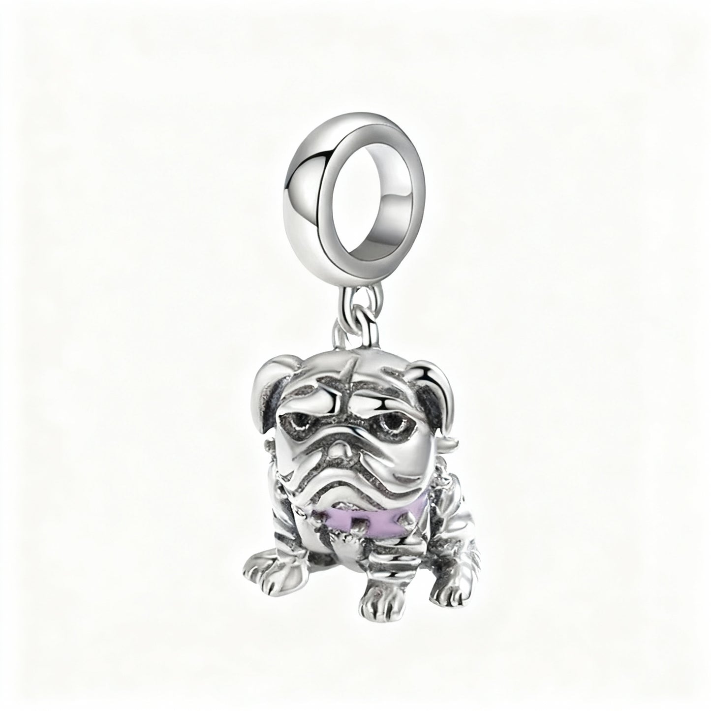 Charm "Bulldog" 925 Sterling Silver