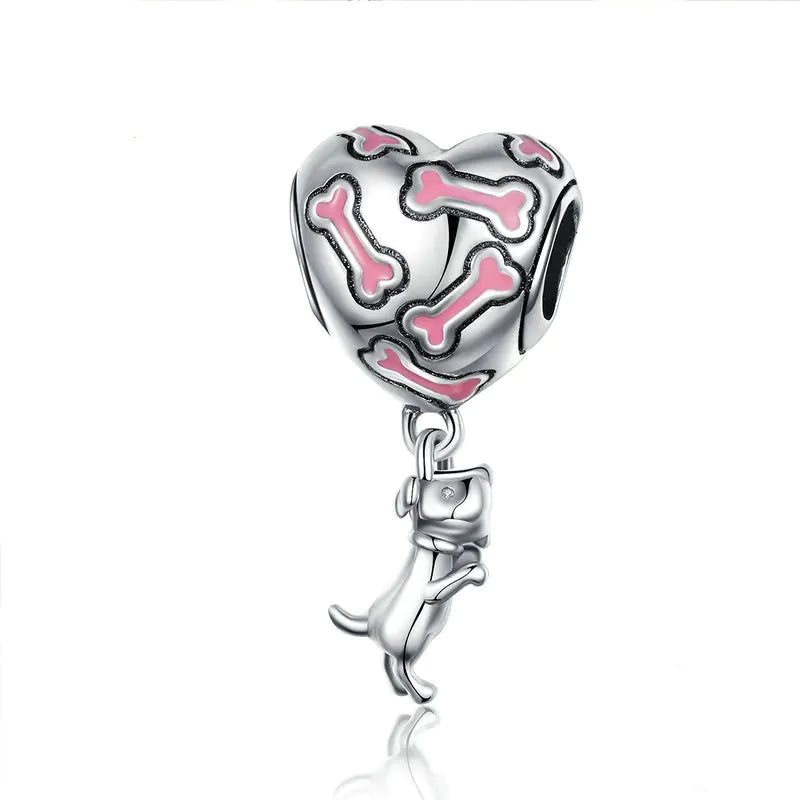 Charm "Puppy Lover" 925 Sterling Silver