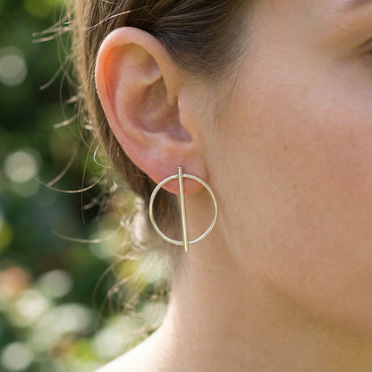 Round Earrings - 925 Sterling Silver