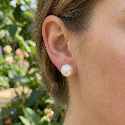 Pearl Stud Earrings - 925 Sterling Silver