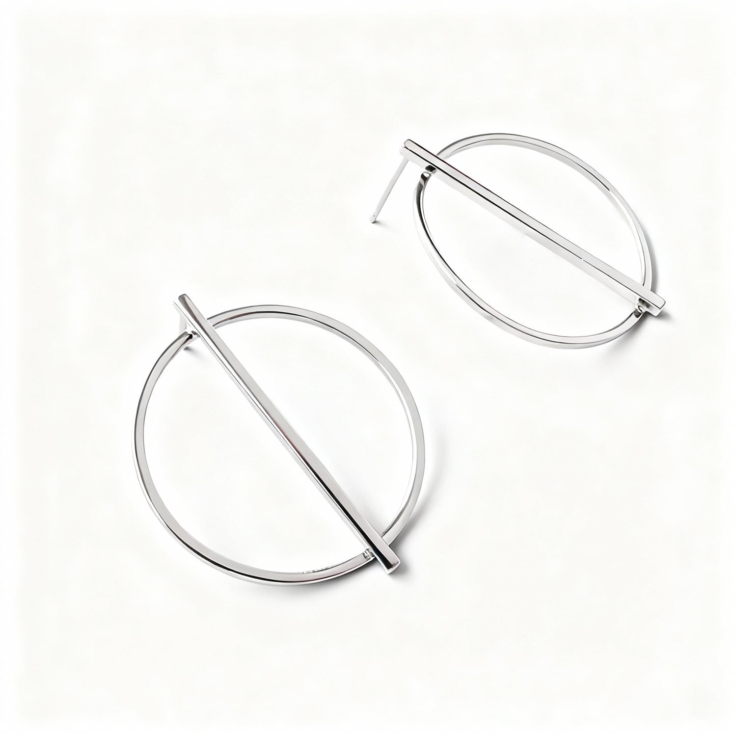 Round Earrings - 925 Sterling Silver