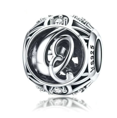 Charm "Hollow Letters" 925 Sterling Silver