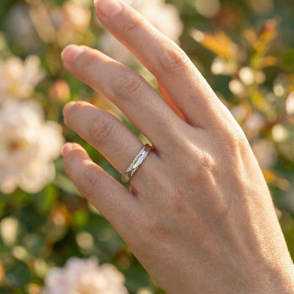 Diamond Shape Couple Rings - (Adjustable) - 925 Sterling Silver