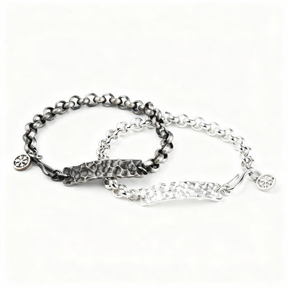 Hammered Bracelet - 925 Sterling Silver