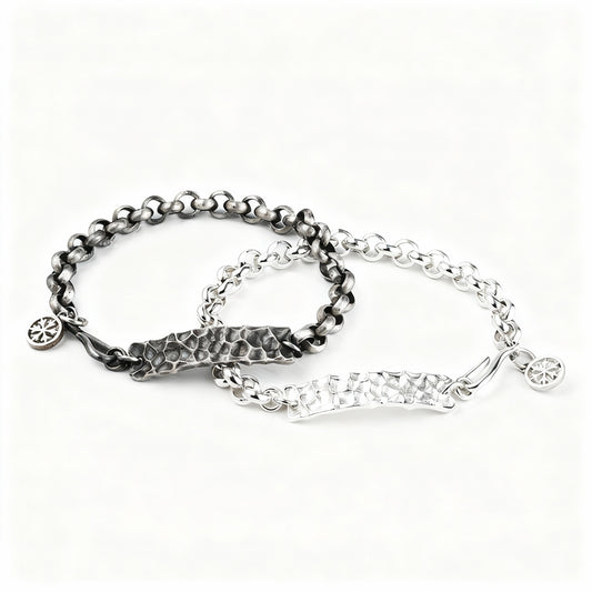 Hammered Bracelet - 925 Sterling Silver