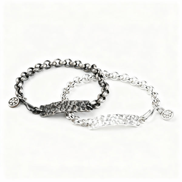 Hammered Bracelet - 925 Sterling Silver