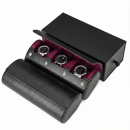 Leather Portable Watch Box - (Up to 3)