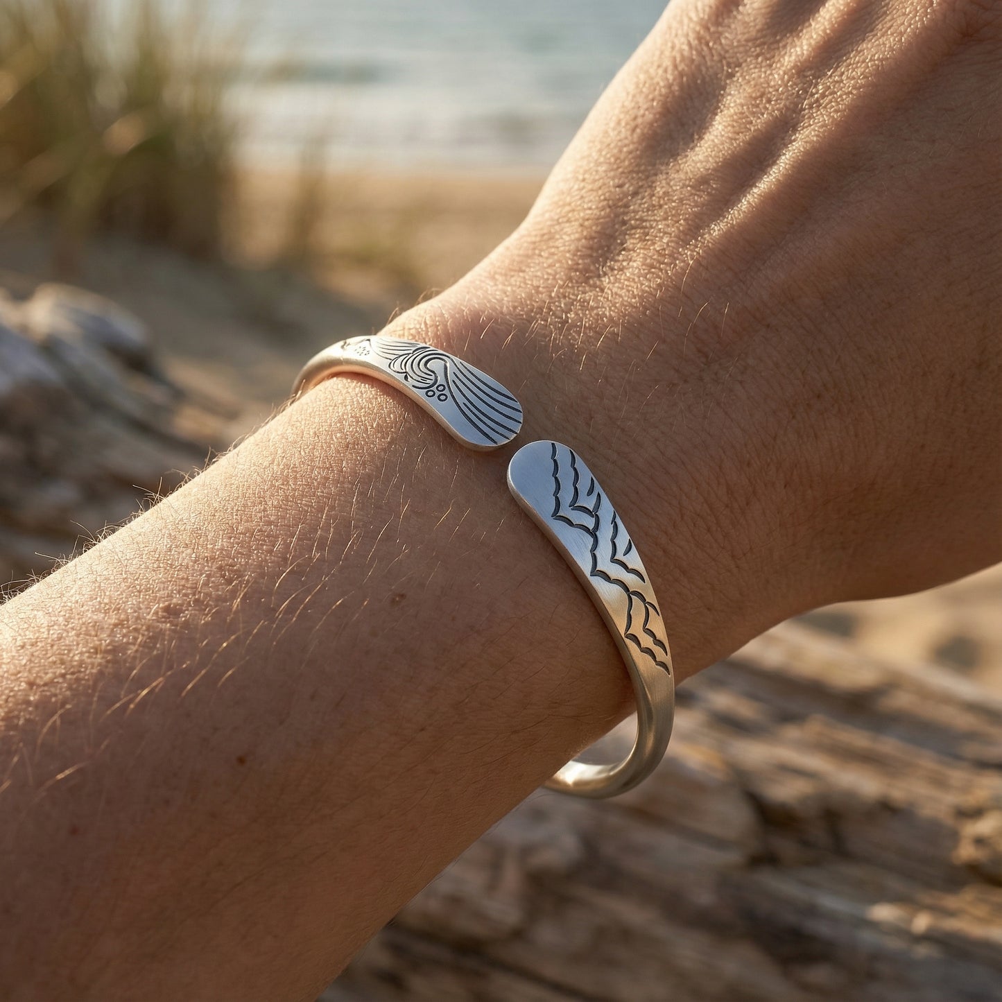 Vintage Open Bracelet - Silver Plated