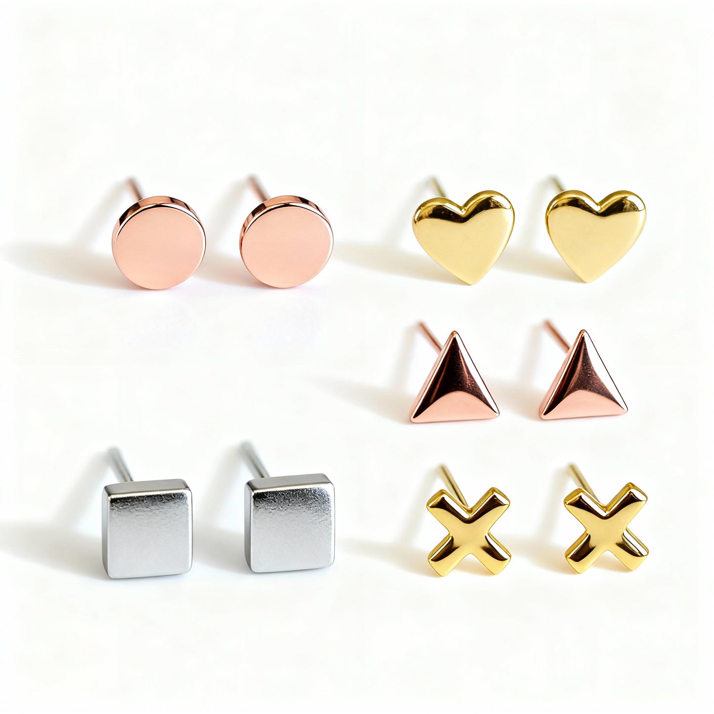 Collection of Stud Earrings - Sterling Silver