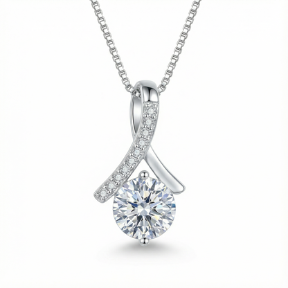 Zircona Crystal Necklace - 925 Sterling Silver