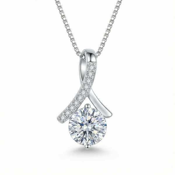 Zircona Crystal Necklace - 925 Sterling Silver