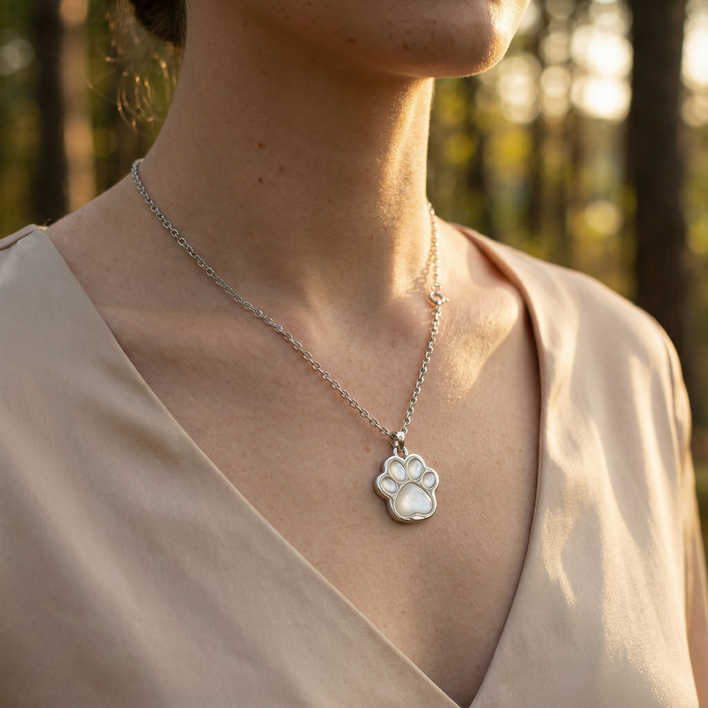 Cat Paw Necklace - 925 Sterling Silver