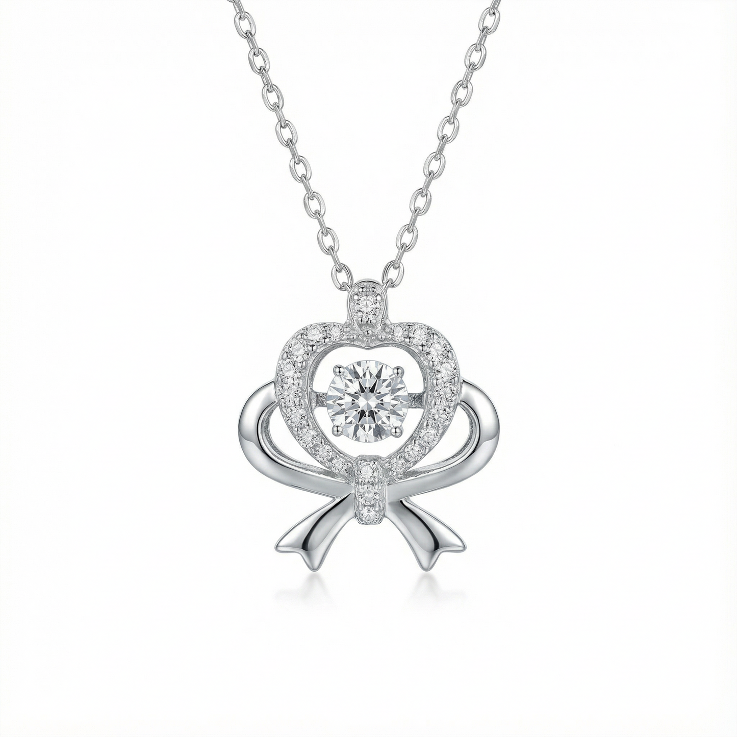 Love Bow - D Color Moissanite - 925 Sterling Silver