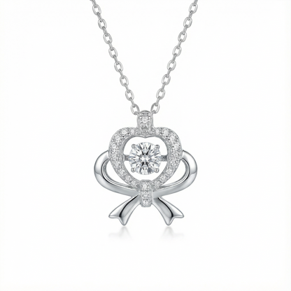 Love Bow - D Color Moissanite - 925 Sterling Silver