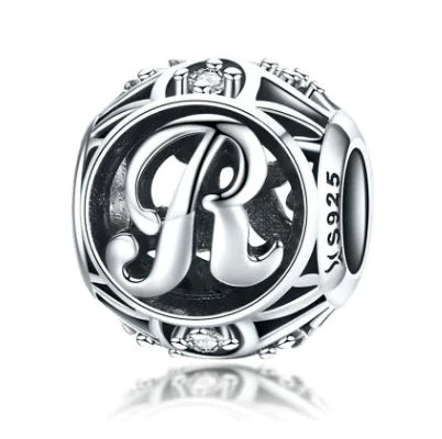 Charm "Hollow Letters" 925 Sterling Silver