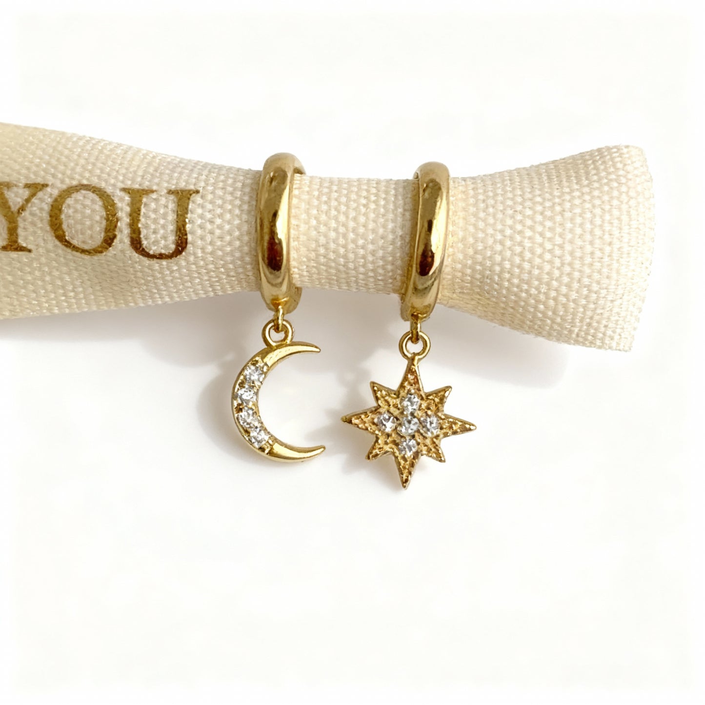 Star & Moon Earrings - 925 Sterling Silver