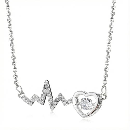 Heart Beat Necklace - Stainless Steel