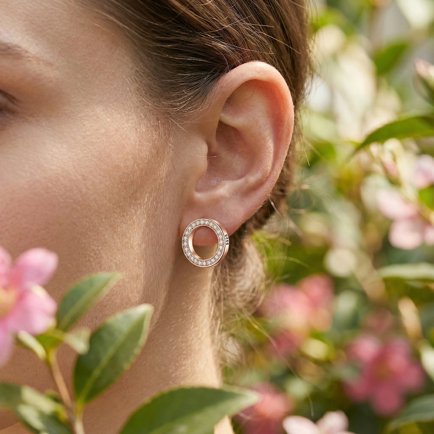 Round Studded Earrings - 925 Sterling Silver