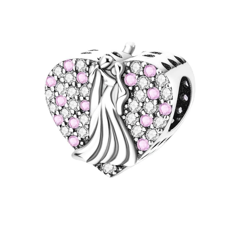 Charm "Heart" 925 Sterling Silver (One)