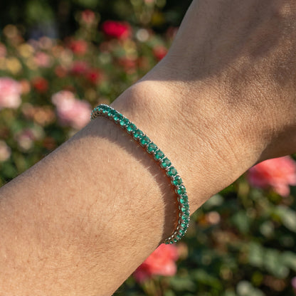 Gemstone Bracelet - 925 Sterling Silver - (Various Colours)