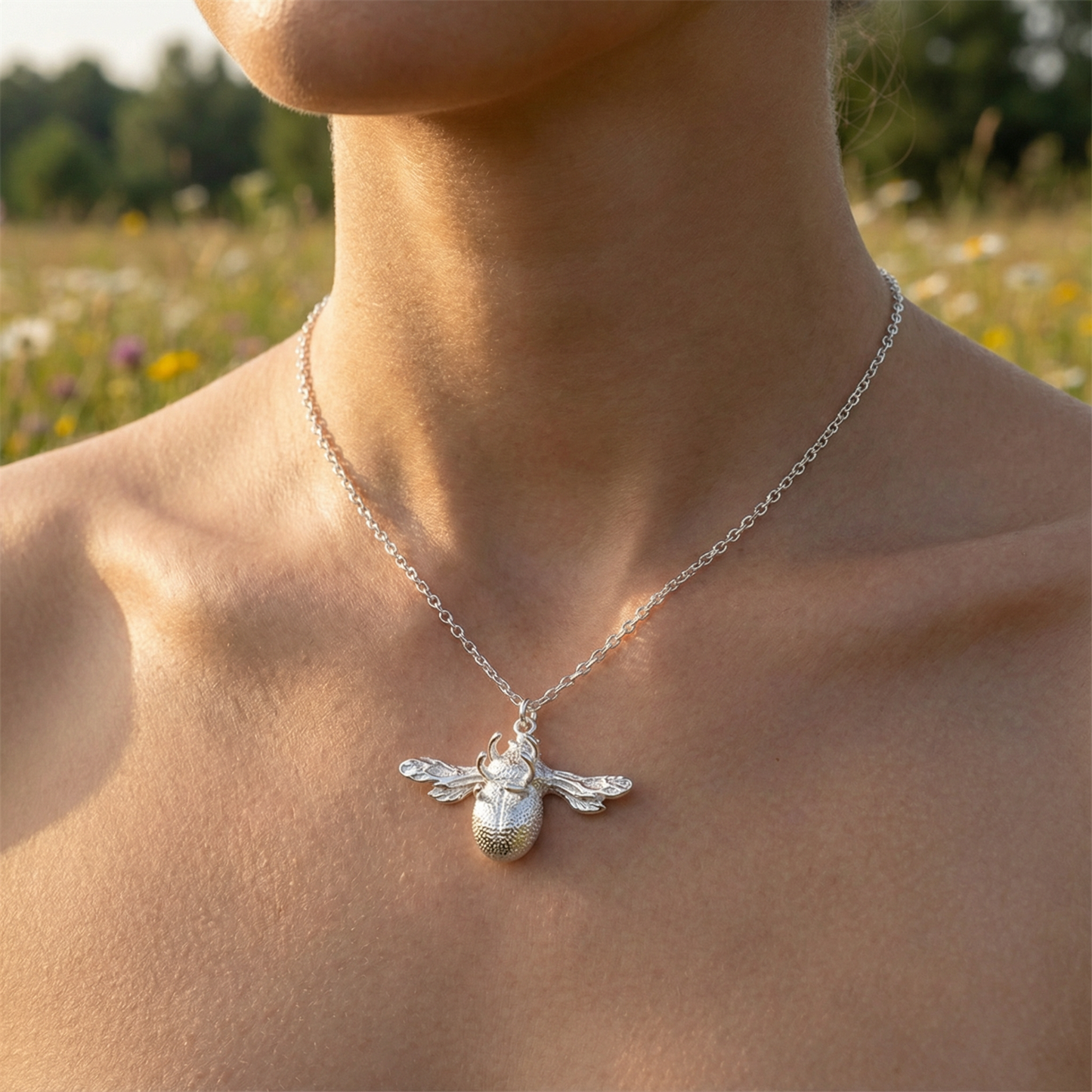 Bee Necklace - 925 Sterling Silver