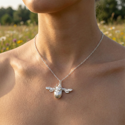 Bee Necklace - 925 Sterling Silver
