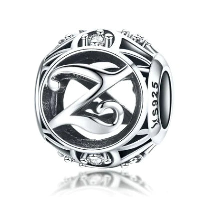 Charm "Hollow Letters" 925 Sterling Silver