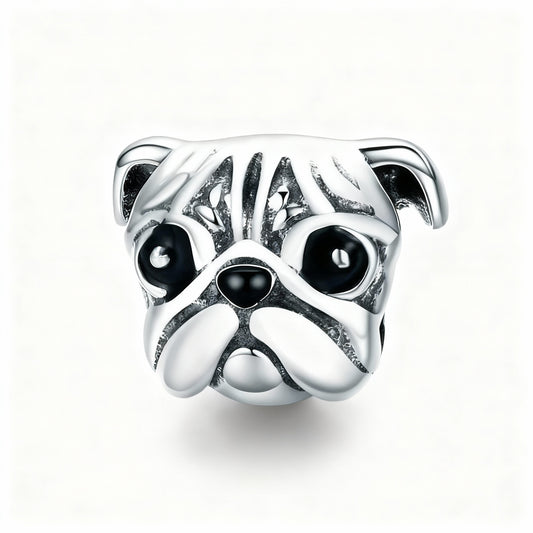 Charm "Cute Pug" 925 Sterling Silver