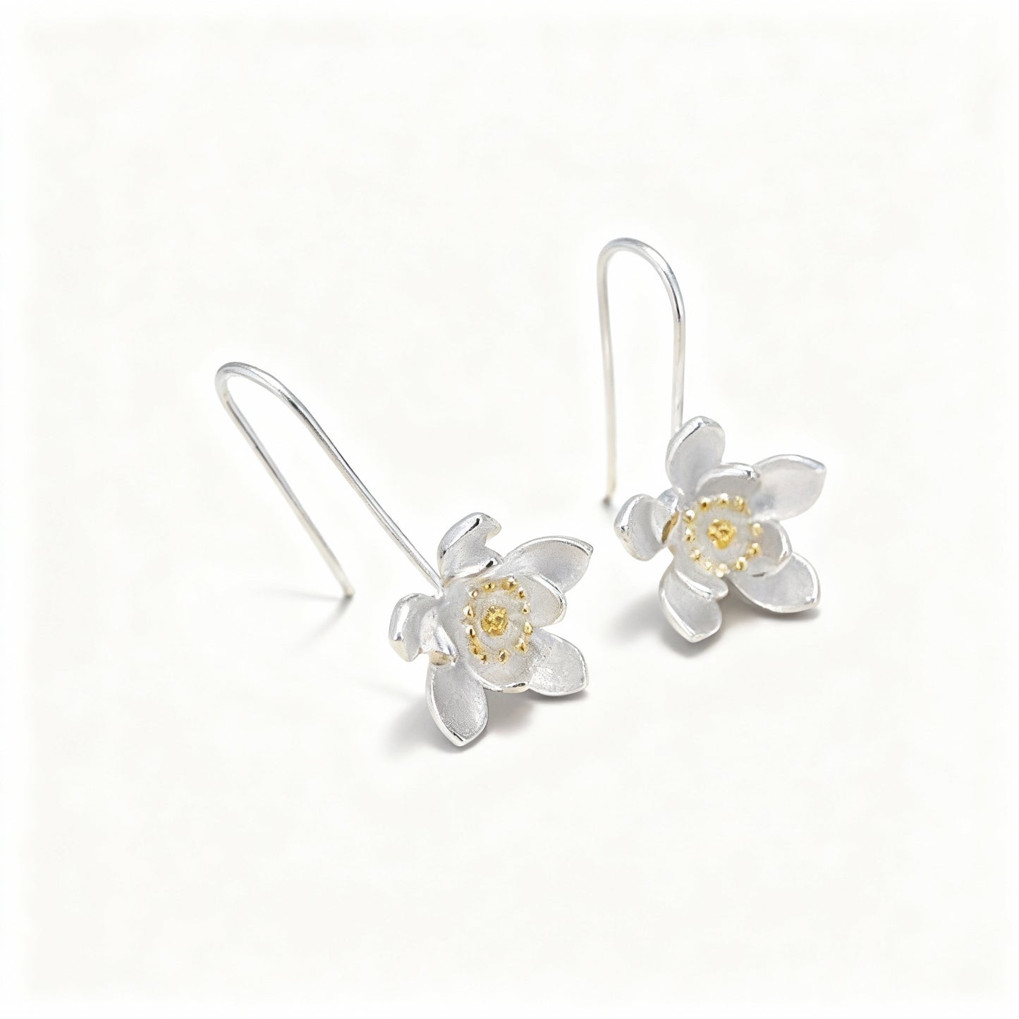 Thai Flower Earrings - 925 Sterling Silver