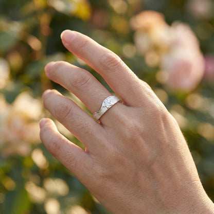 Spring Couple Rings - (Adjustable) - Silver Plated