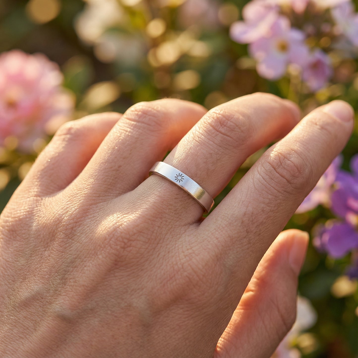 Sun & Moon Minimal Couple Rings - 925 Sterling Silver