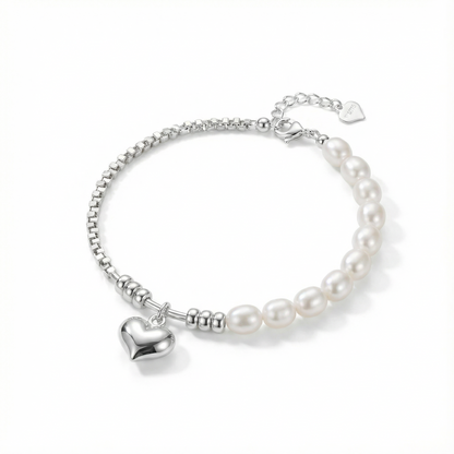 Korean Fashion Pearl Necklace - 925 Sterling Silver