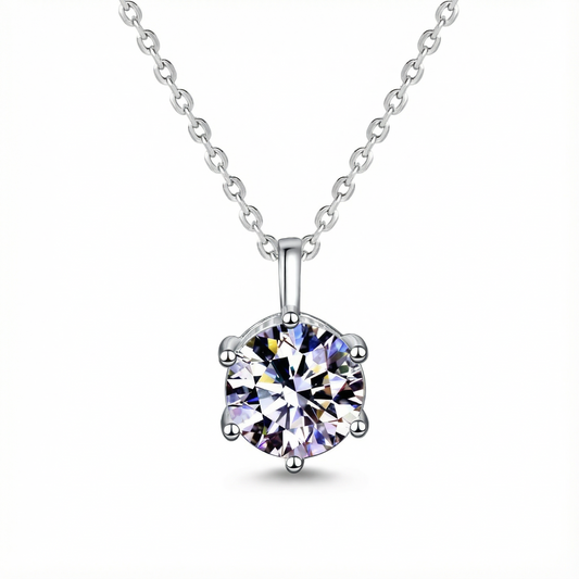 Moissanite Necklace - 925 Sterling Silver