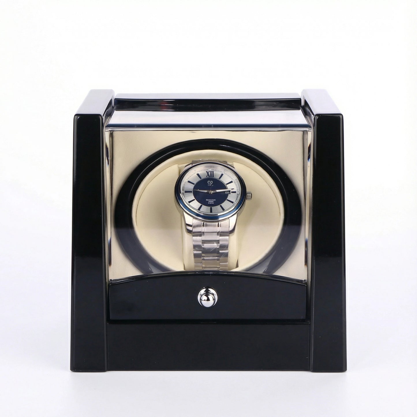 Deluxe Watch Winder with Light - (One Watch)