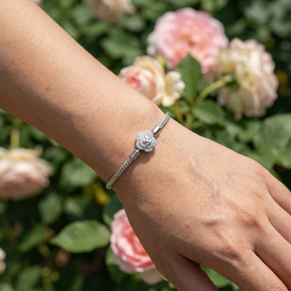 Rose Bracelet - Add Charms - 925 Sterling Silver