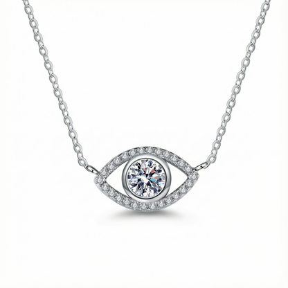 Angel Eye Moissanite Necklace - 925 Sterling Silver