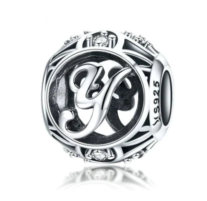 Charm "Hollow Letters" 925 Sterling Silver