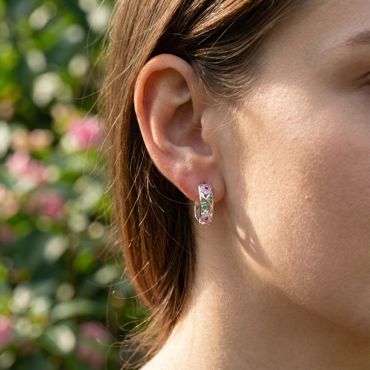 Flower Earrings - 925 Sterling Silver