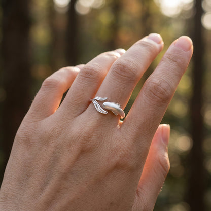 Koi Carp Couple Rings - (Adjustable) - 925 Sterling Silver