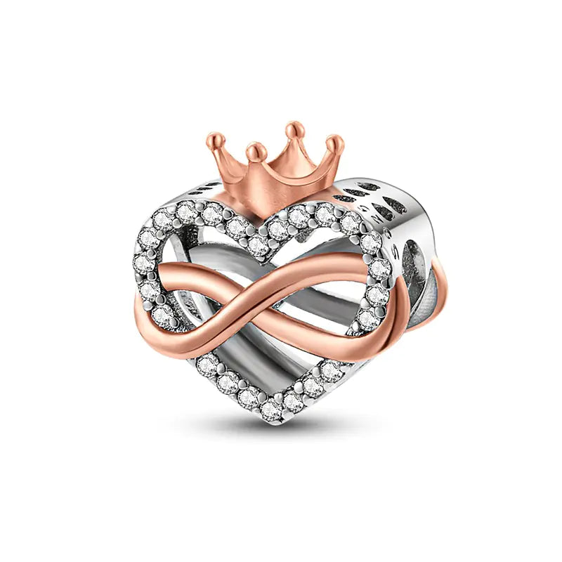 Charm "Heart" 925 Sterling Silver (One)