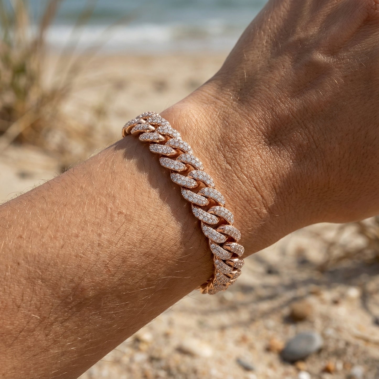 Cuban Zircon Diamond Bracelet - 925 Sterling Silver