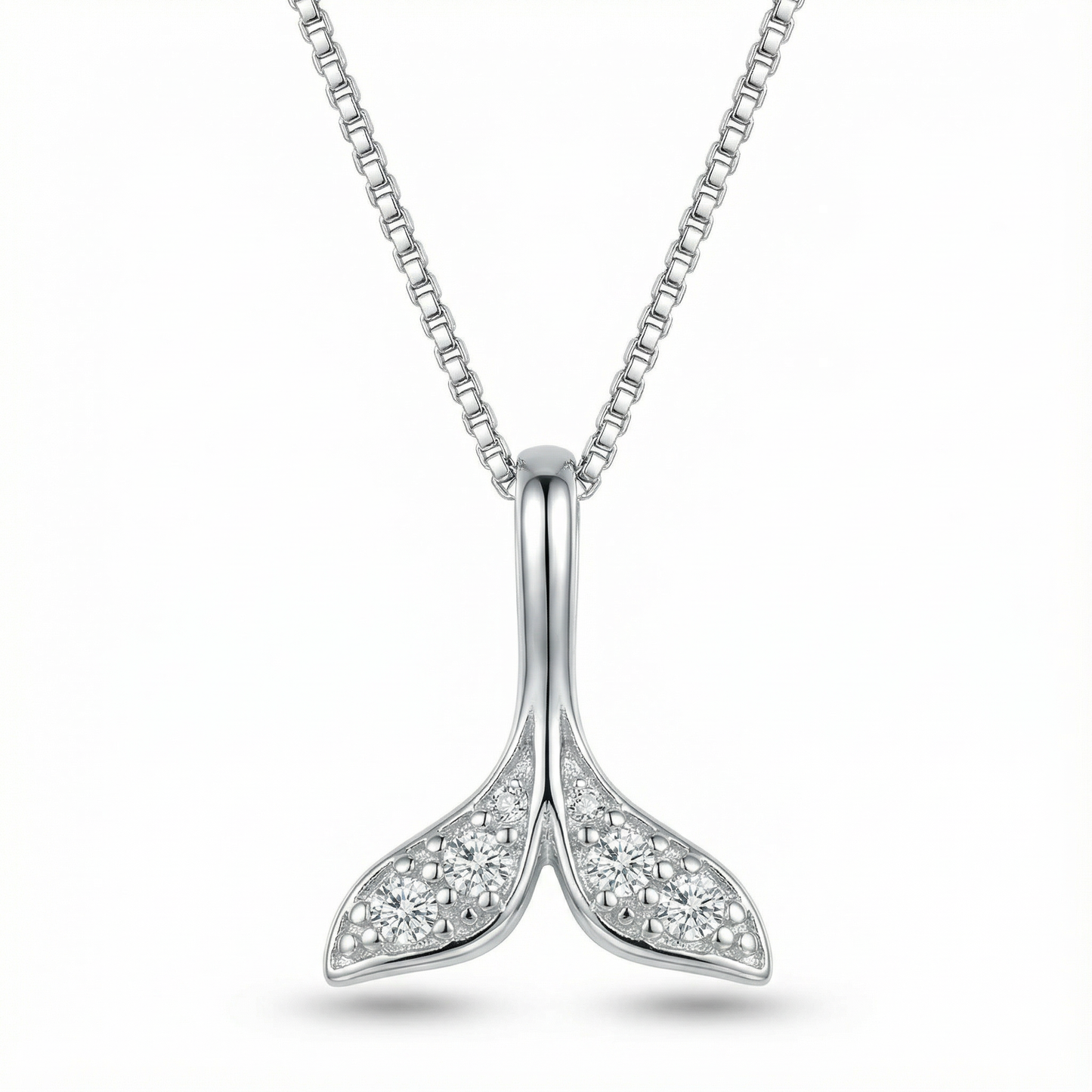 Mermaid Tail Necklace - Silver Plated