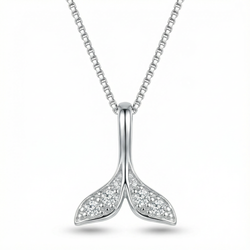 Mermaid Tail Necklace - Silver Plated