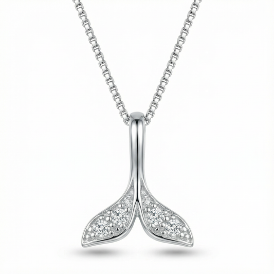 Mermaid Tail Necklace - Silver Plated