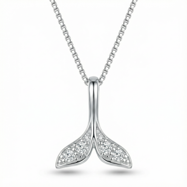 Mermaid Tail Necklace - Silver Plated