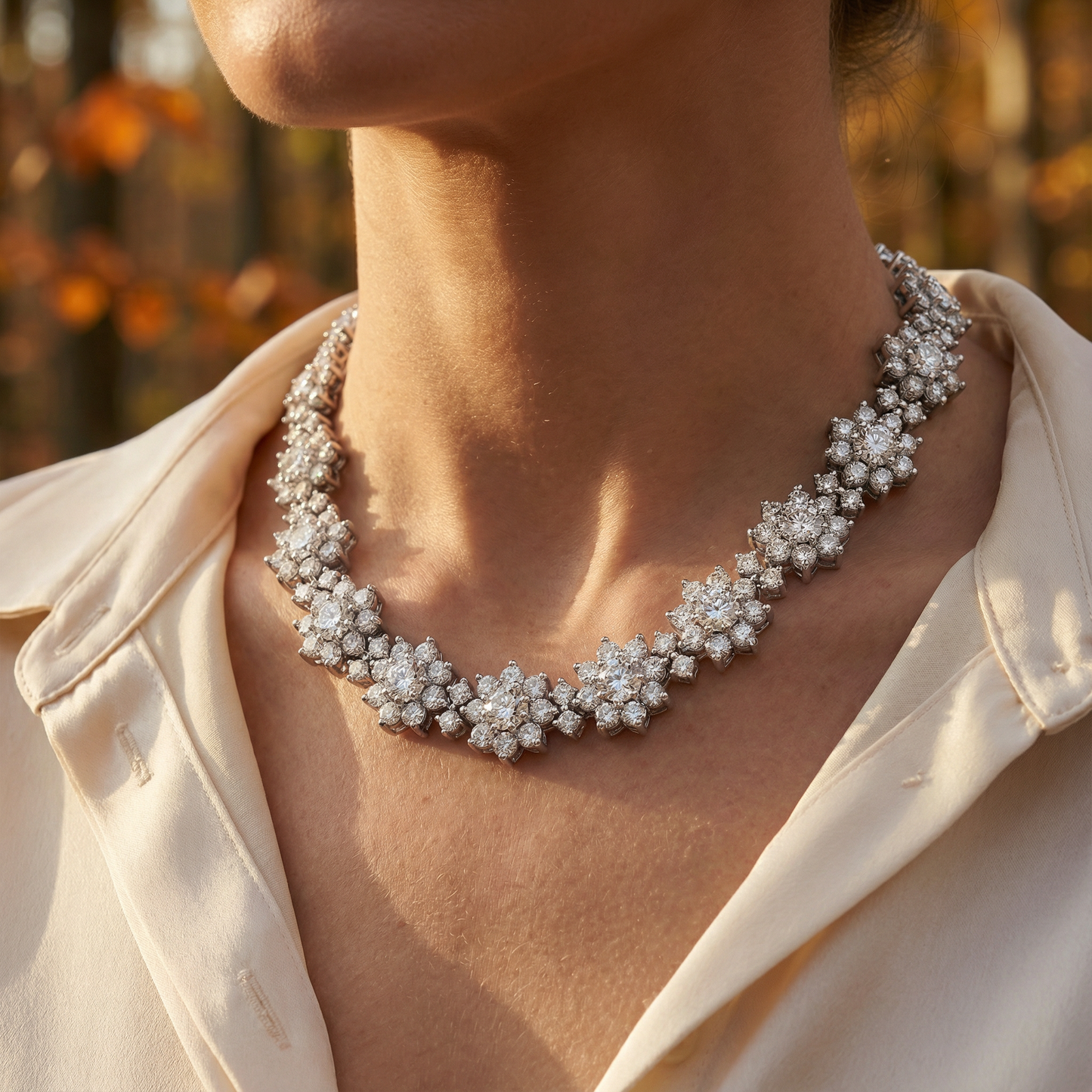 Sunflower Necklace - 925 Sterling Silver