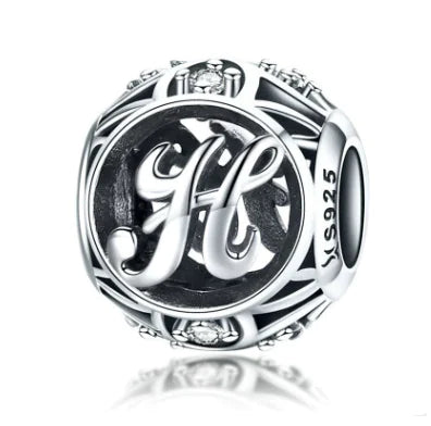 Charm "Hollow Letters" 925 Sterling Silver